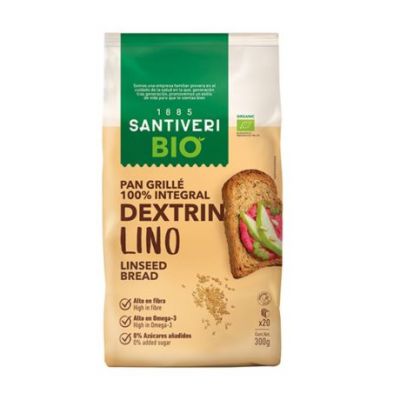 Pan Integral Dextrin con Semillas de Lino Bio 240g Santiveri
