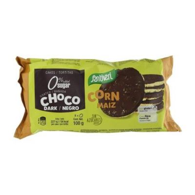 Pancakes di Mais e Cioccolato Fondente Senza Glutine 100g Santiveri