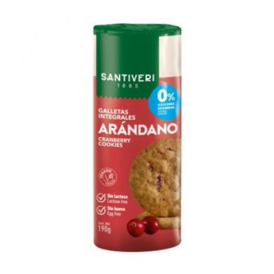 Biscotti Integrali Ai Mirtilli Vegan Senza Zucchero 190g Santiveri
