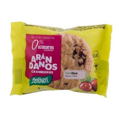 Cranberry Digestive Cookies 0 Sugars Vegan 25 packets Santiveri