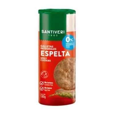 Whole Wheat Spelled Cookies Vegan Sugar Free 175g Santiveri
