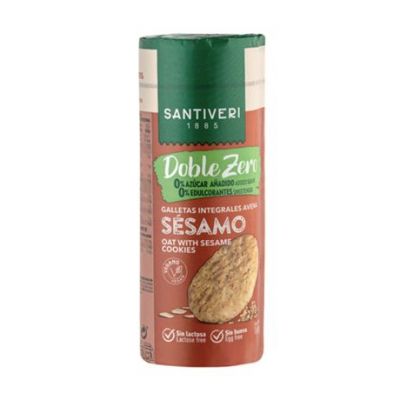 Double Zero Vegan Sesame Oatmeal Cookies 165g Santiveri