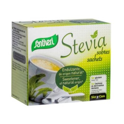 Stevia in Polvere Senza Glutine 50 Bustine Santiveri