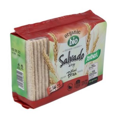Light Organic Wheat Bran Toasts 125g Santiveri