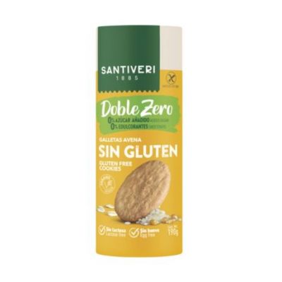 Double Zero Gluten-Free Oatmeal Cookies 190gr Santiveri