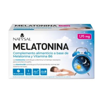 Melatonina 1.95Mg SinGluten 60comp Natysal