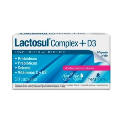 Lactosul Complex D3 SinGluten 20caps Natysal