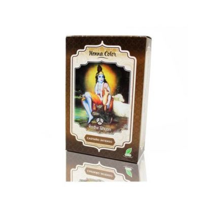 Henna Color Castaño Intenso en Polvo Eco Vegan 100g Radhe Shyam