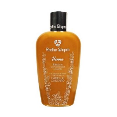 Balsamo Acondicionador Colorante Cabello Castaño 250ml Radhe Shyam