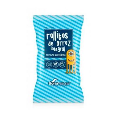 Brown Rice Rolls with Hazelnut Cream Gluten Free Bio Vegan 24 units Soria Natural