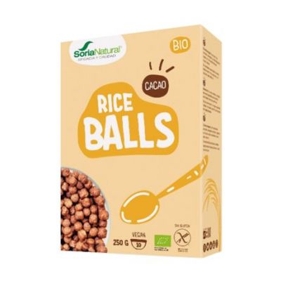 Rice Balls Brown Rice Balls with Cocoa Gluten Free Bio Vegan 250g Soria Natural