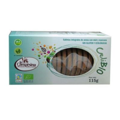 Biscotti Avena Integrali Mela e Miele Celibio Gluten Free Eco 115g La Campesina