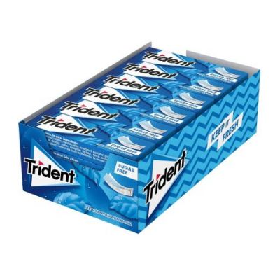 Chicles Sabor Menta SinAzucar 24paquetes Trident