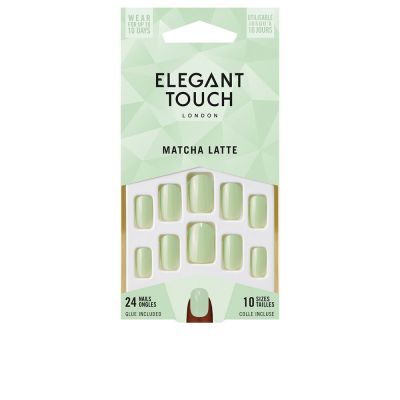 CORE COLOR nails with glue almond #matcha latte 24 u