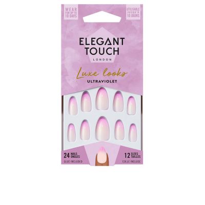 LUXE LOOKS nails with glue short stiletto limited ed #ultra violet