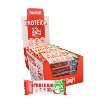 Barretta proteica al cocco senza glutine 24 unità Nutri-Sport