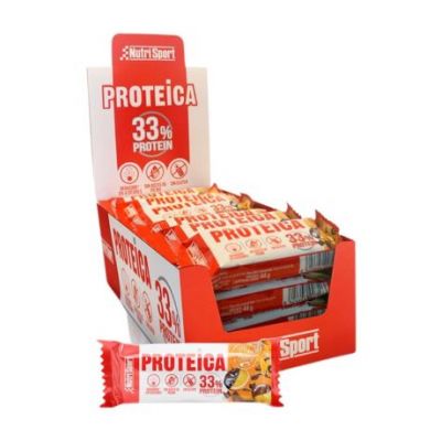 Barretta proteica al cioccolato nero e arancia senza glutine 24 unità Nutri-Sport