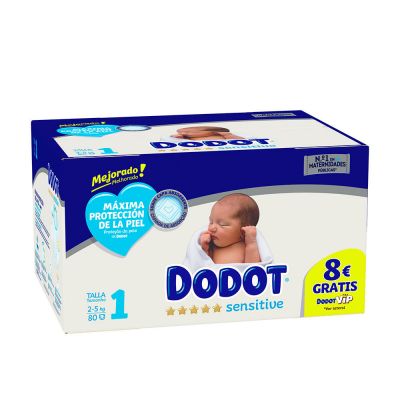 DODOT SENSITIVE RN size 1 diapers 2-5 kg ​​80 u