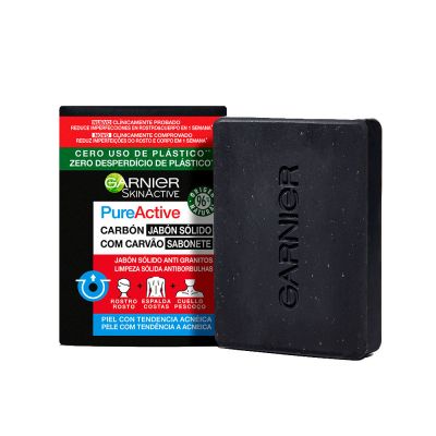 SKINACTIVE pure active jabón sólido con carbón 100 gr