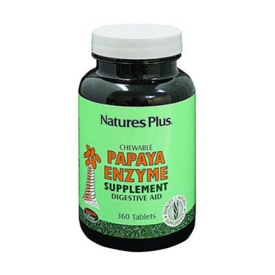 Papaya Enzime Masticables SinGluten 360comp NatureS Plus
