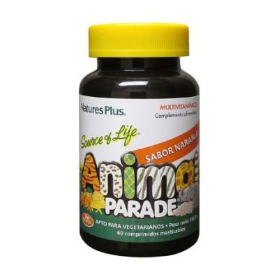Animal Parade Multivitamin Orange Flavor Gluten Free 60comp NatureS Plus