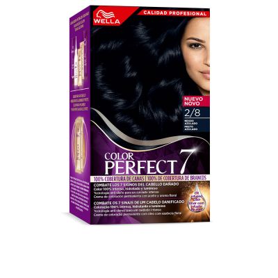 WELLA COLOR PERFECT 7 100% cobertura de canas #2/8-negro azulado
