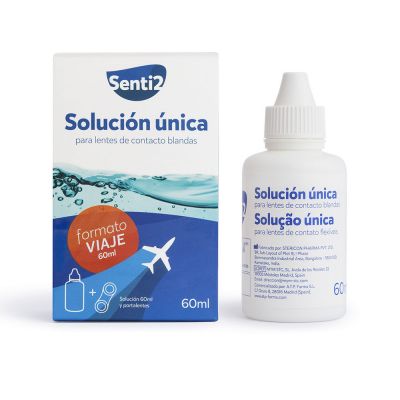 Solution UNIQUE à l'acide hyaluronique + porte-lentille 60 ml