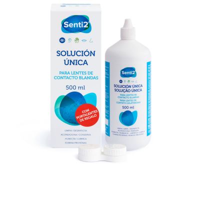 Solution UNIQUEMENT à l'acide hyaluronique + porte-lentilles 500 ml