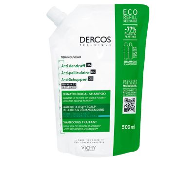 Shampoo anti-pandruttore di Dercos per capelli da normale a grasso ecorefild 500 ml