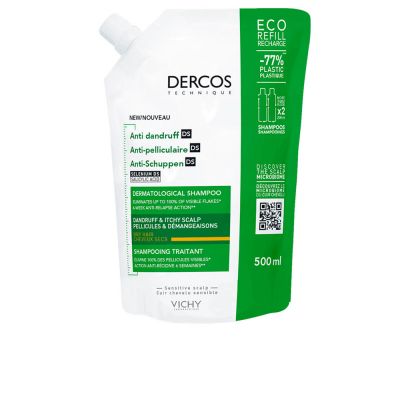 Shampoo antim-pondutto di dercos per capelli asciutti ecorefill 500 ml