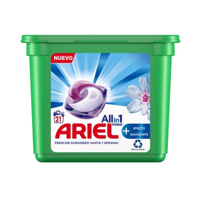 ARIEL PODS ADOUCISSEUR Détergent 3en1 21 capsules
