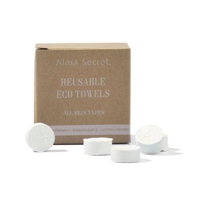 ECO-SERVIETTES RÉUTILISABLES lingettes compressées 50 u