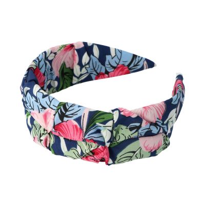 BANDEAU en tissu floral avec fond bleu 1 u