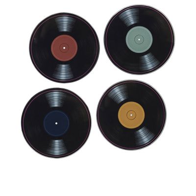 SOUS-VERRES en vinyle d.10 cm 4 unités