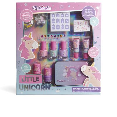 KLEINES EINHORN-NAGEL- UND LIPPENSTÜCK MIT Dose, 13-tlg