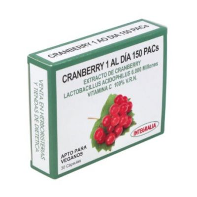 Cranberry 1 al Dia 150PACs Vegan 30caps Integralia