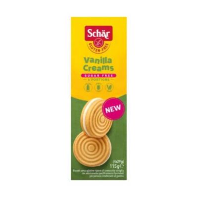 Vanilla Cookie Creams Without Sugar 115g Dr Schar