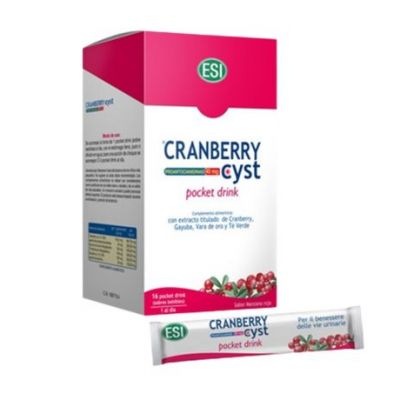 Cranberry Cyst Pocket Drink Cistitis SinGluten Vegan 16 Sobres Trepat-Diet-Esi