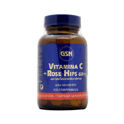 Vitamina-C y Rose Hips 650Mg 100comp G.S.N.