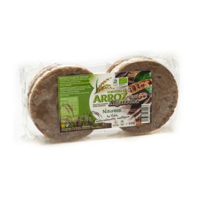 Organic Carob Rice Cakes 100g Natureco