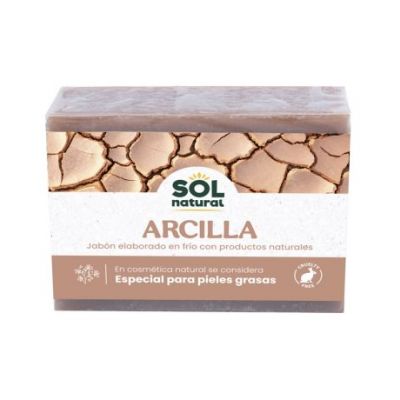 Sapone all'argilla per pelli grasse e acneiche 100g Solnatural