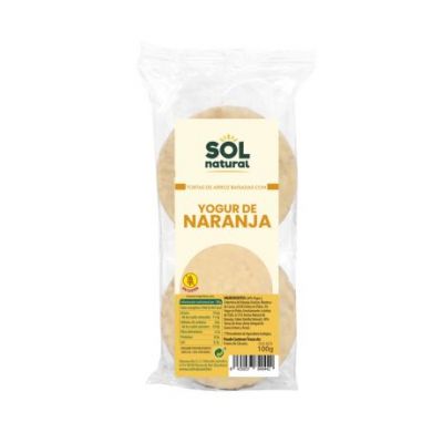Gallette di Riso Ricoperte di Yogurt all'Arancia Senza Glutine 100g Solnatural