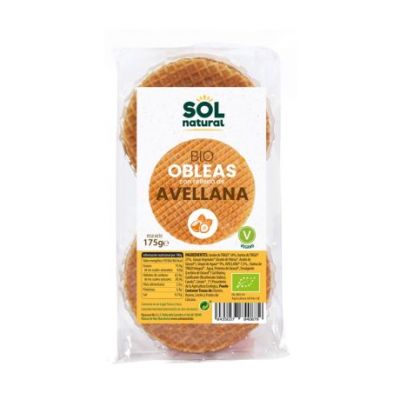 Bio Vegan Hazelnut Wafers 175g Solnatural