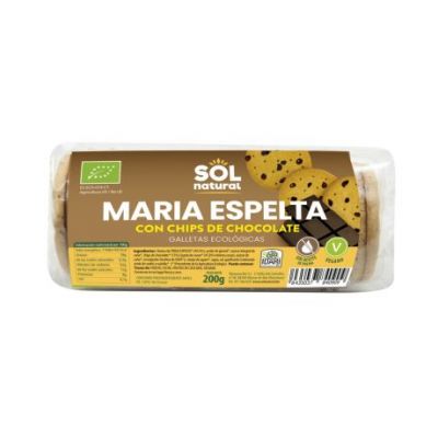 Bio Maria Spelled Cookies and Bio Vegan Chocolate Chips 200g Solnatural