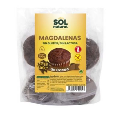 Gluten-Free Cocoa Muffins 5 units Solnatural