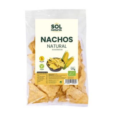 Organic Gluten Free Natural Corn Nachos 125g Solnatural