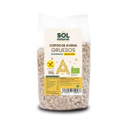 Bio Gluten-Free Whole Whole Oat Coarse Flakes 500g Solnatural