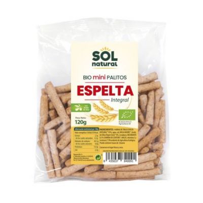 Mini Palitos de Espelta Integral Bio Vegan 120g Solnatural