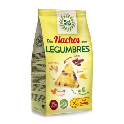 Corn Nachos with Legumes Gluten-Free Bio Vegan 80g Solnatural