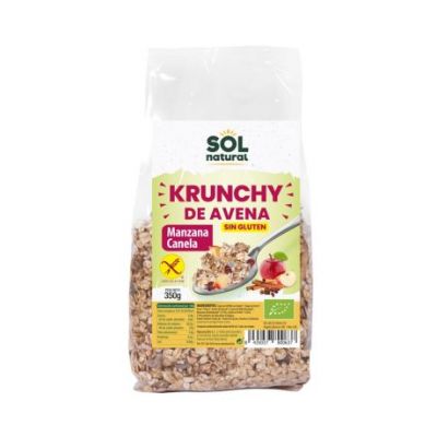 Krunchy Oatmeal Apple Cinnamon Gluten-Free Organic Muesli 350g Solnatural
